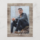 Vintager rustikaler Abschluss Postkarte (Vorderseite)