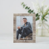 Vintager rustikaler Abschluss Postkarte (Stehend Vorderseite)