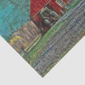 Vintager rustikaler altroter Aquamariner Texturens Seidenpapier (Ausschnitt)