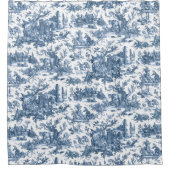 Vintager rustikaler Bauernhof Französisch Toile-Bl Duschvorhang (Vorderseite)