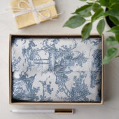 Vintager rustikaler Bauernhof Französisch Toile-Bl Seidenpapier (Geschenk)