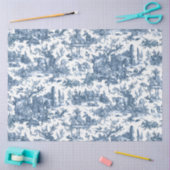 Vintager rustikaler Bauernhof Französisch Toile-Bl Seidenpapier (Basteln)