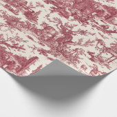 Vintager rustikaler Bauernhof Französisch Toile-Re Geschenkpapier (Ecke)