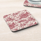 Vintager rustikaler Bauernhof Französisch Toile-Re Getränkeuntersetzer (Linke Seite)