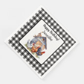 Vintager Rustikaler Bauernstil Geburtstag Serviette (Ecke)