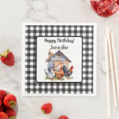 Vintager Rustikaler Bauernstil Geburtstag Serviette (Beispiel)