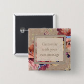 Vintager, rustikaler, benutzerdefinierter Text Button (Vorne & Hinten)