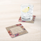 Vintager, rustikaler, benutzerdefinierter Text Rechteckiger Pappuntersetzer (Vor Ort)