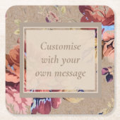 Vintager, rustikaler, benutzerdefinierter Text Rechteckiger Pappuntersetzer (Vorderseite)