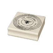 Vintager, rustikaler Bienenname Gummistempel (Stempel)