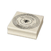 Vintager, rustikaler Bienenname Gummistempel (Stempel)