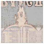 Vintager Rustikaler Bull Skull Grauer Beige Wester Stoff (Nahaufnahme)