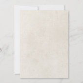 Vintager Rustikaler Creme Blumenrahmen Bridal Brun Einladung (Rückseite)