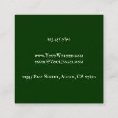 Vintager rustikaler Eichenbaum Quadratische Visitenkarte (Rückseite)