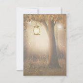 Vintager rustikaler Empfang Einladung (Rückseite)