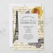 Vintager, rustikaler, französischer Eiffelturm Par Einladung (Vorderseite)