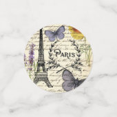 Vintager, rustikaler, französischer Eiffelturm Par Konfetti (Klein Vorderseite)