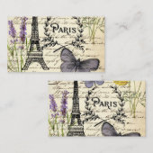 Vintager, rustikaler, französischer Eiffelturm Par Mitteilungskarte (Vorne/Hinten)