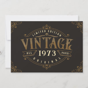 Vintager rustikaler Geburtstag Einladung