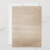 Vintager Rustikaler Gedenktag Geburtstagsparty läd Einladung (Rückseite)