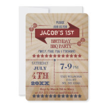 Vintager Rustikaler Gedenktag Geburtstagsparty läd