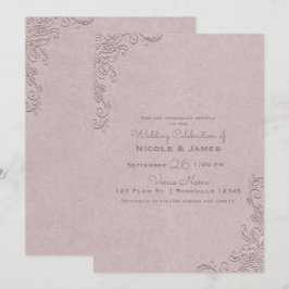 Vintager rustikaler Glamour Elegante Rose Einladung