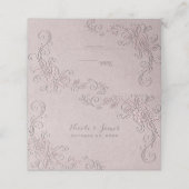 Vintager rustikaler Glamour Eleganter Hochzeitstis Platzkarte (Außenseite Aufgefaltet)