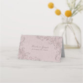 Vintager rustikaler Glamour Eleganter Hochzeitstis Platzkarte (Vorderseite)