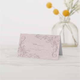 Vintager rustikaler Glamour Eleganter Hochzeitstis Platzkarte