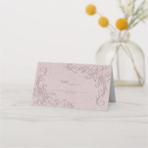 Vintager rustikaler Glamour Eleganter Hochzeitstis Platzkarte