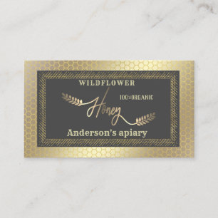 Vintager rustikaler Goldkalligraphiezweig Visitenkarte