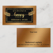 Vintager rustikaler Goldkalligraphiezweig Visitenkarte (Vorne/Hinten)