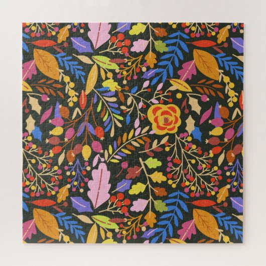 Vintager Rustikaler Herbst Botanischer Garten Puzzle (Horizontal)