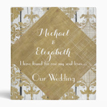Vintager rustikaler Hochzeitsplaner und Albumbibli