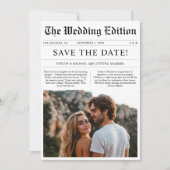 Vintager Rustikaler Hochzeitstil des Fotos Save The Date (Vorderseite)