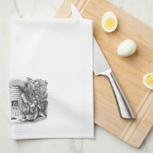 Vintager Rustikaler Honigbienenstock Geschirrtuch (Viertel Falte)