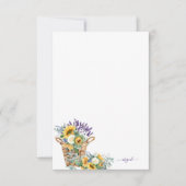 Vintager Rustikaler Lavendel und Sonnenblume, kund Dankeskarte (Vorderseite)