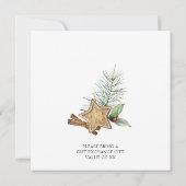 Vintager rustikaler LKW mit Weihnachtsbaum Einladung (Rückseite)