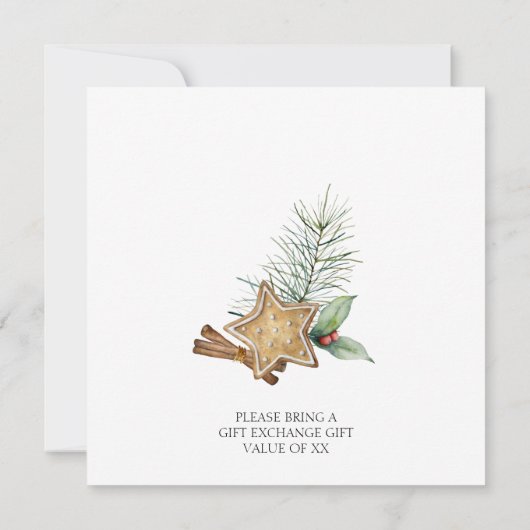 Vintager rustikaler LKW mit Weihnachtsbaum Einladung (Rückseite)