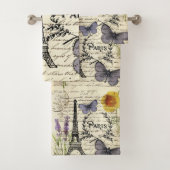 Vintager, rustikaler Schmetterlingsturm Badhandtuch Set (Insitu)