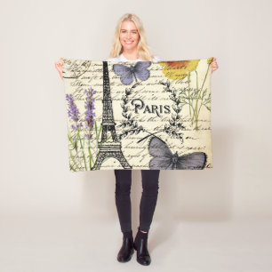 Vintager, rustikaler Schmetterlingsturm Fleecedecke