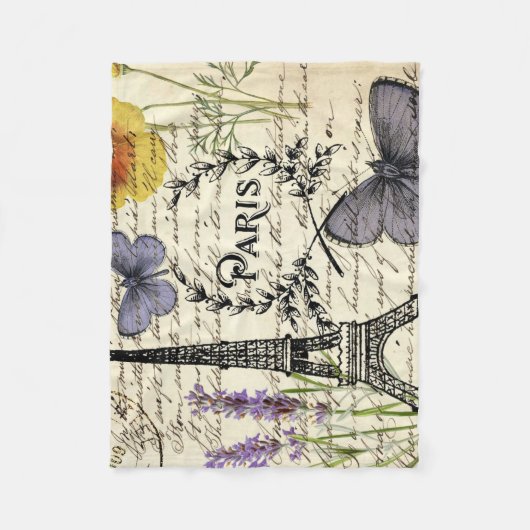 Vintager, rustikaler Schmetterlingsturm Fleecedecke (Vorderseite)