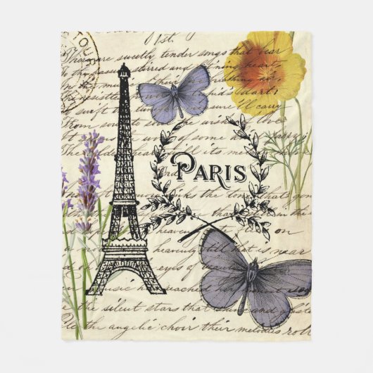 Vintager, rustikaler Schmetterlingsturm Fleecedecke (Vorderseite)