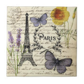 Vintager, rustikaler Schmetterlingsturm Fliese (Vorderseite)