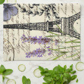 Vintager, rustikaler Schmetterlingsturm Geschirrtuch (Gefaltet)