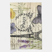 Vintager, rustikaler Schmetterlingsturm Geschirrtuch (Vertikal)