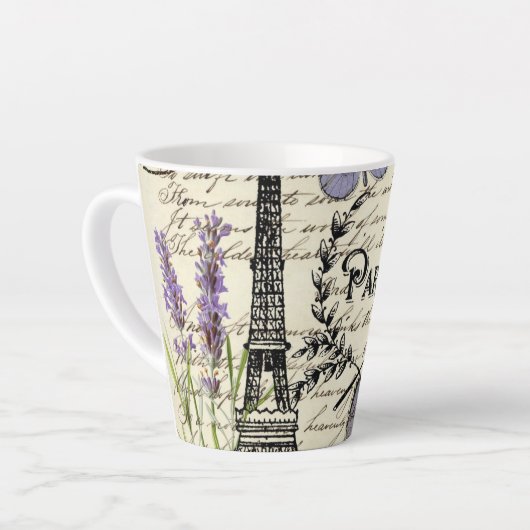 Vintager, rustikaler Schmetterlingsturm Milchtasse (Linke Ecke)