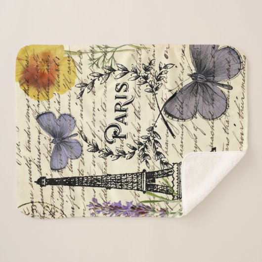 Vintager, rustikaler Schmetterlingsturm Sherpadecke (Vorderseite (Horizontal))