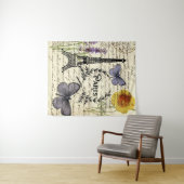 Vintager, rustikaler Schmetterlingsturm Wandteppich (Beispiel (Horizontal))