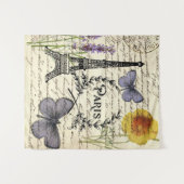 Vintager, rustikaler Schmetterlingsturm Wandteppich (Vorderseite (Horizontal))